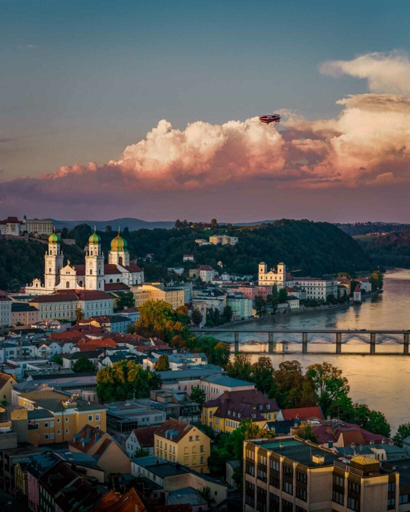 Passau im Sonnenuntergang